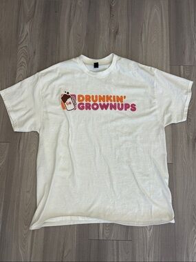 Kids White 'Drunkin' Grownups' Graphic Tee